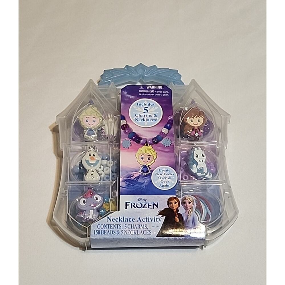 Disney Frozen Necklace Activity Set 5 Charms and Necklaces 150 Beads